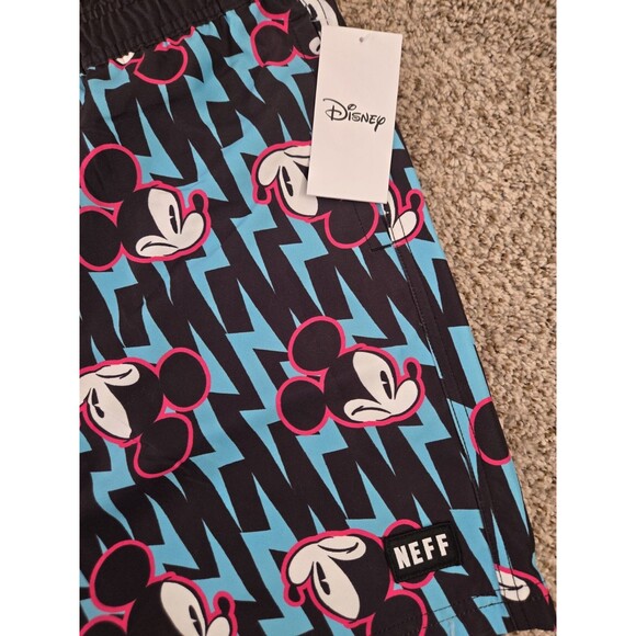 MENS NEFF DISNEY MICKEY MOUSE SWIM BOARD SHORTS SIZE L - Picture 4 of 7